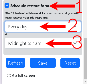 How to delete a response from google forms?