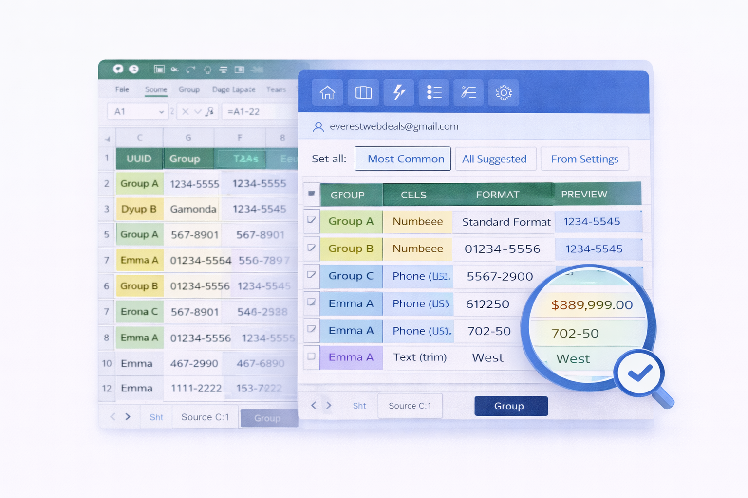 Review duplicate groups before removing data